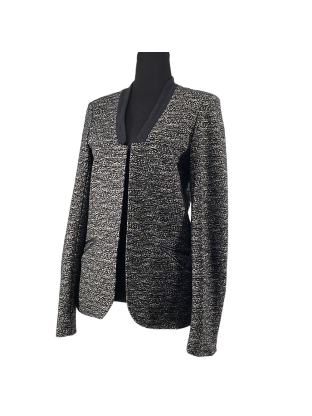 MAISON Scotch blazer Open Front Elbow Patches Wool Blend Blazer academia Sz 2